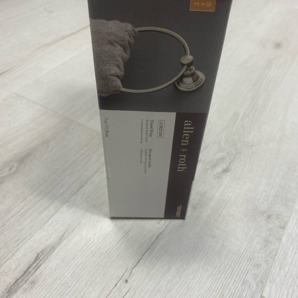 Allen + Roth Nickel Finish Towel Ring - Picture 3 of 10